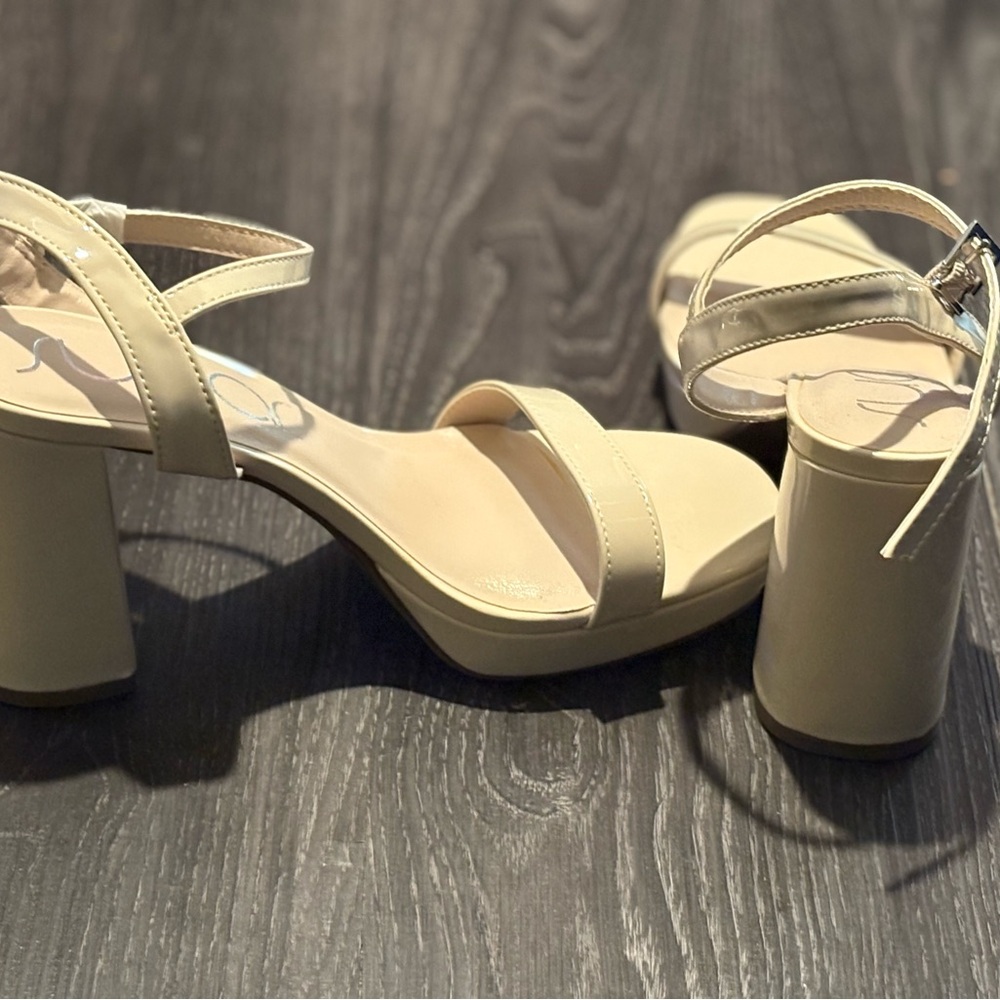 Sugar Beige Block Heel Sandals